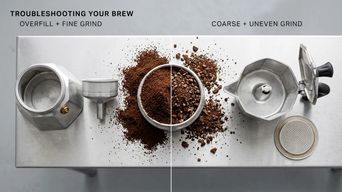Moka Pot Troubleshooting: Why Your Coffee Tastes Burnt, Bitter, or Weak