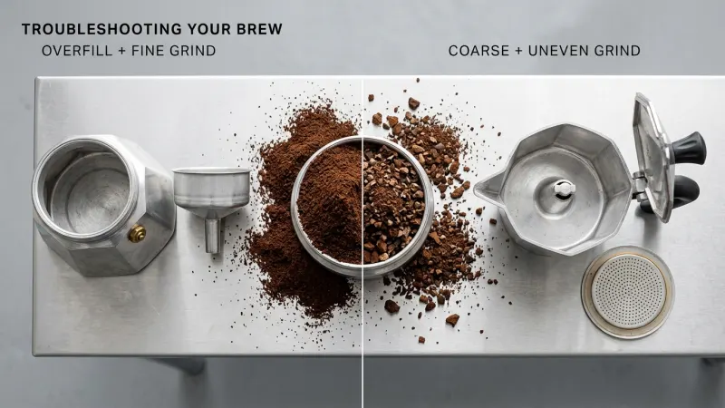 Moka Pot Troubleshooting: Why Your Coffee Tastes Burnt, Bitter, or Weak