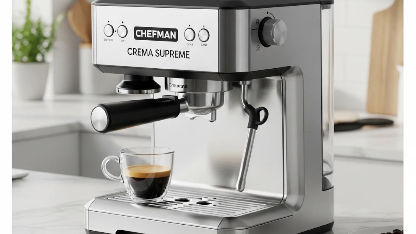 Chefman Crema Supreme Espresso Machine with 15-Bar Pressure System